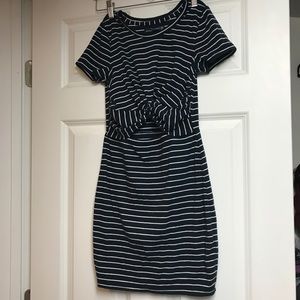 Abercrombie knot-front Jersey mini dress XSP